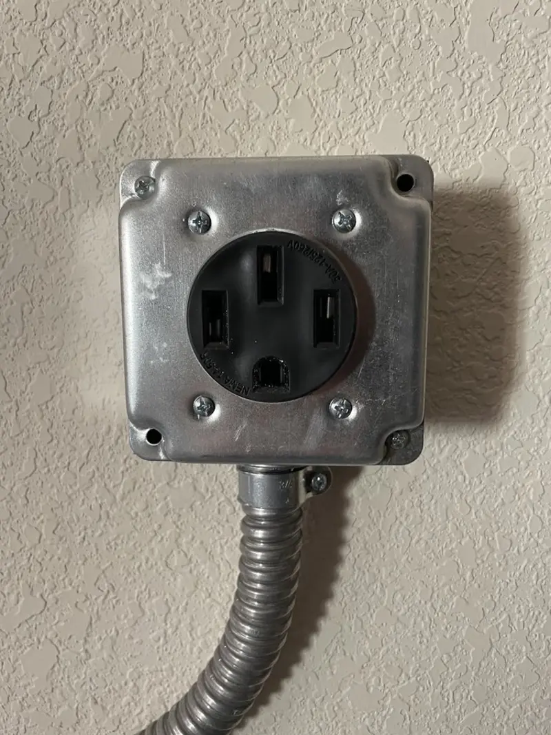NEMA 14-50 outlet installed for Smart Home Electrical in Gardiner